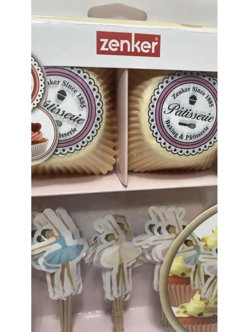Zenker Ballerina Cupcake Wrappers & Picks – Girls Cake Toppers Baking Decoration